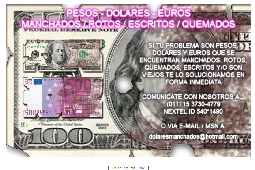 El Sastre: cambio de dolares manchados